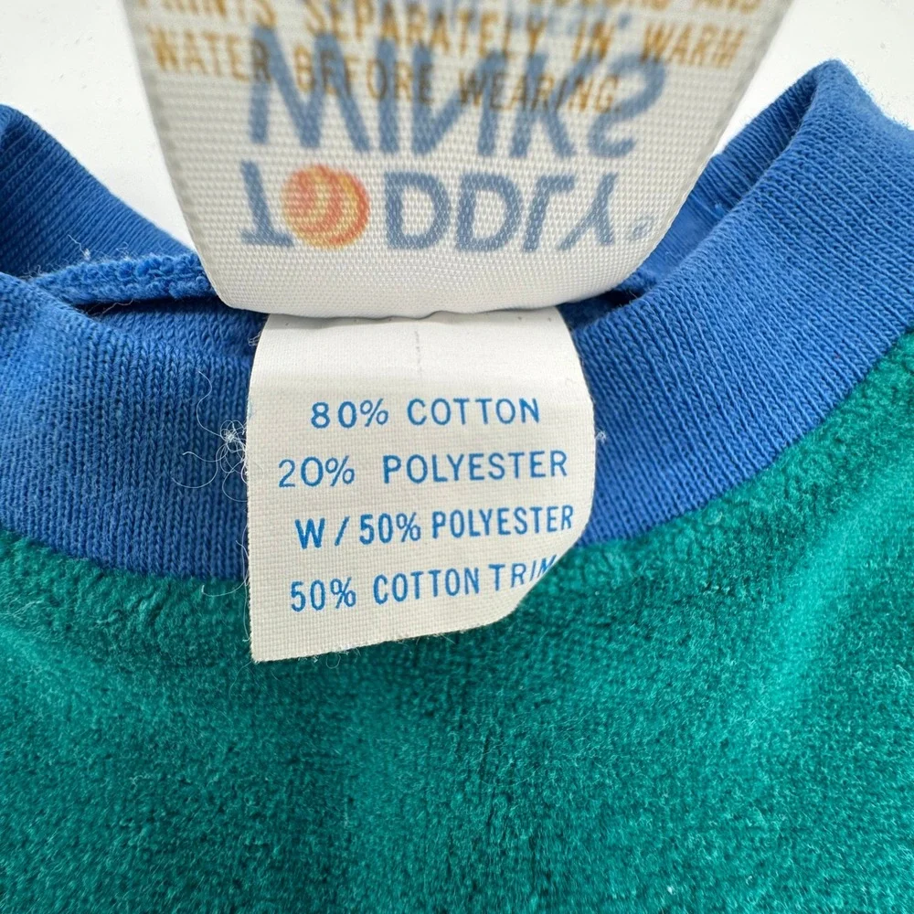 Vintage Toddly Winks Velour Color Tracksuit Set Blue Green Yellow Size 3T USA